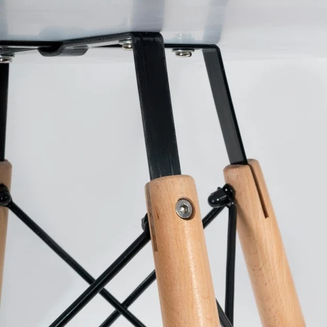 Стол CINDY NEXT (mod.80-MDF) белый/натуральный (металл/мдф/бук)