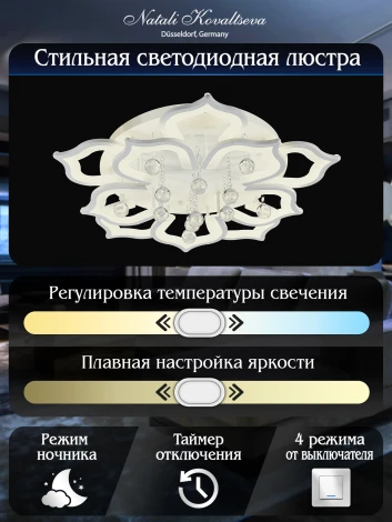 Потолочная люстра Natali Kovaltseva HIGH-TECH LED LAMPS 82029