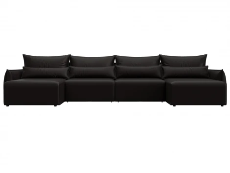 Диван П-образный Лига-051 НПБ Лонг (ЛДСП,Брус,Фанера/Пластик/Экокожа/Коричневый) Лига Диванов 129895