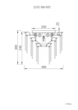 Подвесная люстра Glowice 2157/09/07C Stilfort