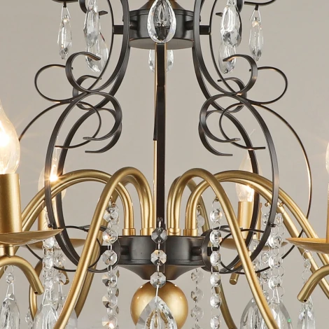 Подвесная люстра Reluce 04752-0.4-08 (220V, подвески, на цепи, подсвечник, свеча)