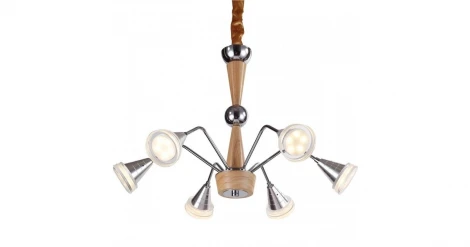 Подвесная люстра Lucia Tucci Natura 072.6 Led (220V, бук, на цепи, паук)