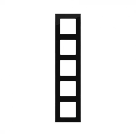 Рамка 5-постовая стекло черный Kollinger Asthetik AS5BK