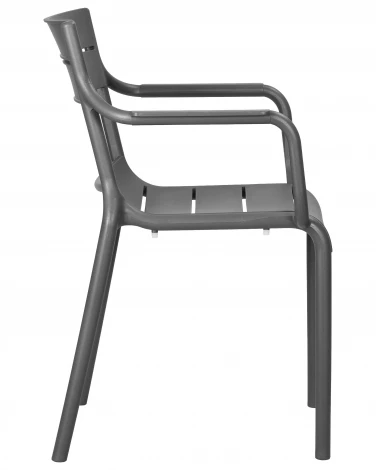 Набор 4 шт стул обеденный DOBRIN TIM ARM (темно-серый (GR-04))