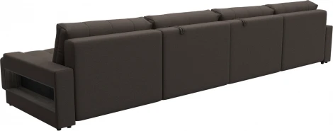 Диван п-образный с полками Лига-053 НПБ Лонг Лига Диванов (Рогожка) арт.128977