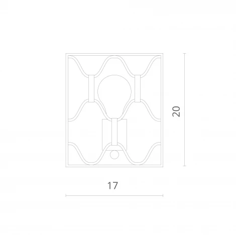 Настенный светильник Divinare Dunkan 2021/04 AP-1 (220V)