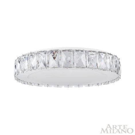 Потолочный светильник круглый Arte Milano 310122/D300 NI (регулировка яркости, LED, 220V, пульт управления, круглые)