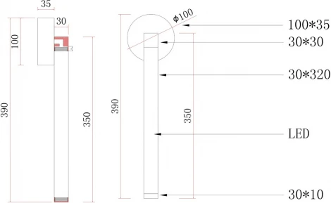 Бра Kink Light Эванте 08456W,19 черный Led 7W (4000K) (220V, круглые)