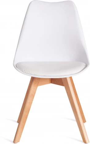 Стул TULIP (mod. 73-1) / 2 шт. в упаковке Tetchair (Дерево,Пластик,Экокожа/Белый) арт.24363