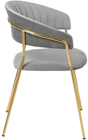 Стул Turin серый с золотыми ножками Bradex Home FR 0910