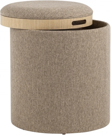 Пуф-столик с ящиком Хюгге S рогожка бежевый УТ000035339