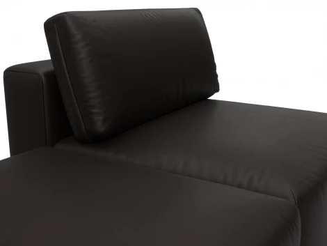 Модули диван и пуф Лига-060 НПБ (ЛДСП,Брус,Фанера/Пластик/Экокожа/Коричневый) Лига Диванов 130085