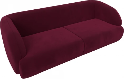 Диван прямой Лига-041 (Бордовый/Микровельвет) Лига Диванов арт.122196