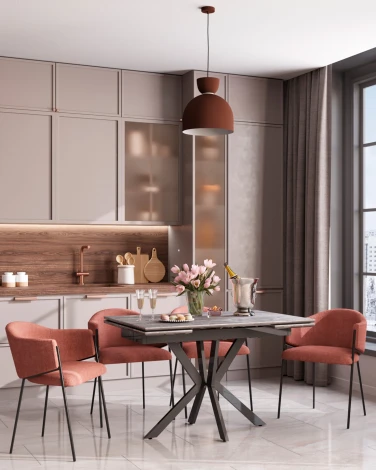 Стол Stool Group раскладной Marmer 120-180*80*76 керамика антрацит УТ000039729