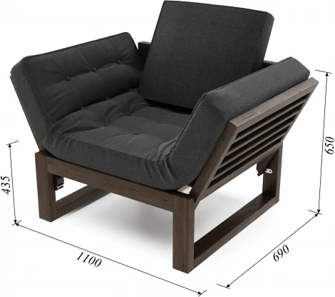 Кресло Arsko Балтик венге графитовая рогожка