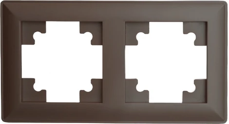 Рамка на 2 поста (коричневый) Stekker Катрин 39818