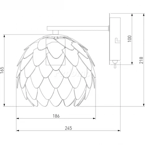 Бра артишок Bogate's Cedro 304 серебро / хром (220V, выключатель)