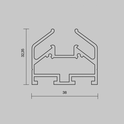 Профиль Maytoni Technical Accessories for tracks Levity TRA184MP-212S(N)