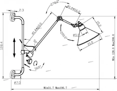 Бра на гибкой ножке Lightstar Loft 765626 (220V)