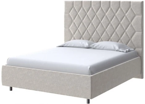 PROxSON Кровать Rhomby без основания (Ткань: Велюр Gratta 1 Шампань) 120x200