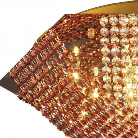 Потолочный светильник N-Light 62670 06 2670 0333 16 gold, amber and white crystal