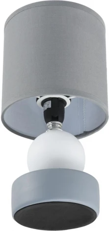 Настольная лампа Lumion Lalana 8181/1T серый, керамика/текстиль E14 1*40W 220V (выключатель, шар, круглые)