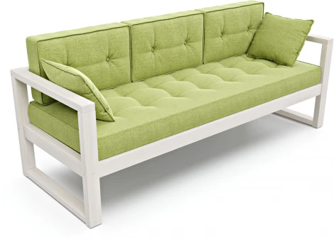 Диван Arsko Астер Б беленый дуб зеленая рогожка