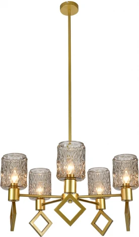 Потолочная люстра на штанге (13025/5R Gold) Indigo Preda V000469 (220V)