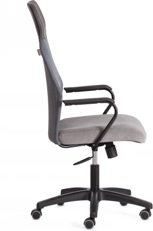 Кресло PRACTIC (мп) (Флок,Искусственная кожа  /Серый)