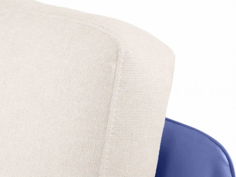 Диван Ispani угловой правый ОГОГО (арт.803476), (Ткань,Экокожа/Синий,Белый)