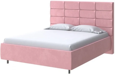 PROxSON Кровать Shapy без основания (Ткань: Велюр Casa Жемчужно-розовый) 120x200