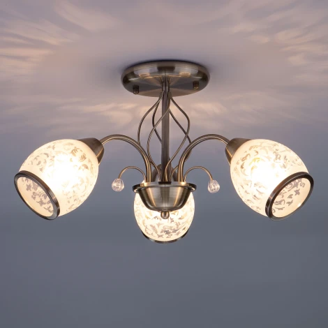 Потолочная люстра Eurosvet 30026 30026/3 античная бронза (220V, лепестки)