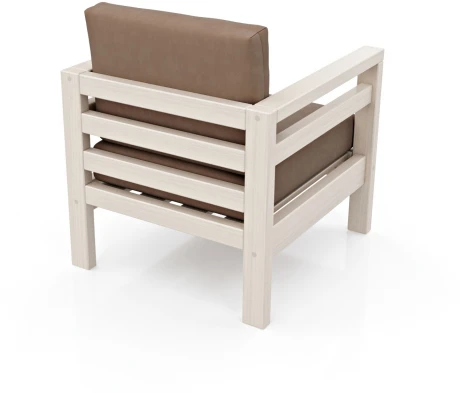 Кресло Arsko Домино беленый дуб велюр светло-коричневый