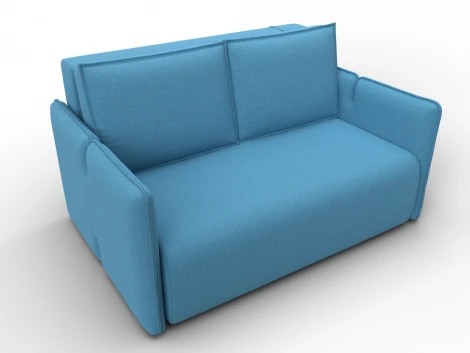 Диван прямой Лига-117 (ЛДСП,Брус,Фанера,Рогожка/Голубой) Лига Диванов 137007