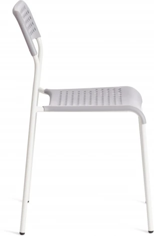 Стул ADDE (mod. C-049) / 1 шт. в упаковке (Металл,Пластик /Серый,Белый)