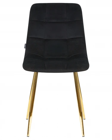 Стул обеденный ALEX (золотые ножки, черный велюр (V108-77),)