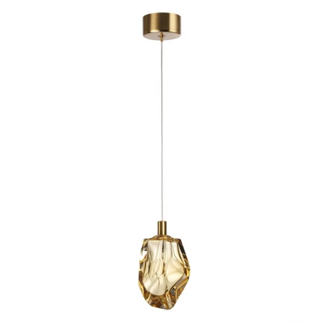 Подвесной светильник Odeon Light Gemme 7111/4LC золотистый/янтарное стекло/металл IP20 LED 4W 300Лм 3000K 200° 220V