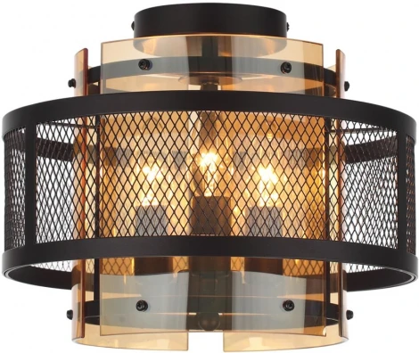 Потолочная люстра Lumion Zarina 8007/3C черный/черный, золотой металл/металл, стекло Е14 3*40W 220V (круглые)