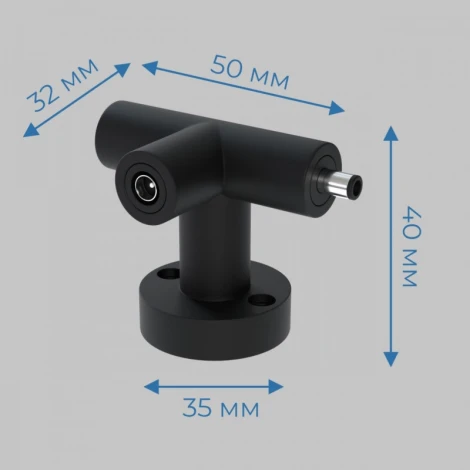 T - соединитель (2-IN, 1-OUT) настенно-потолочный монтаж 24В Imex Thin & Smart IL.0060.4008-BK