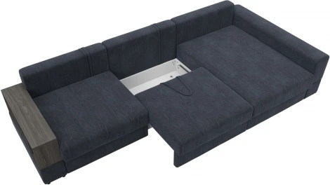 Диван угловой с полкой Лига-055 НПБ Лонг угол универсальный Лига Диванов (Шенилл) арт.129102