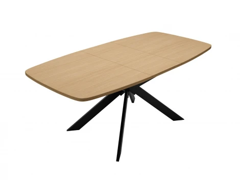 Стол DikLine B140 Дуб Каселла натуральный/опоры черные арт.00-00079998