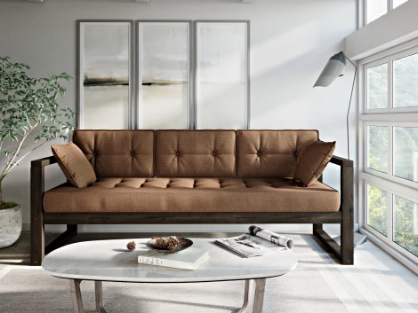 Диван Arsko Астер Б венге коричневая рогожка