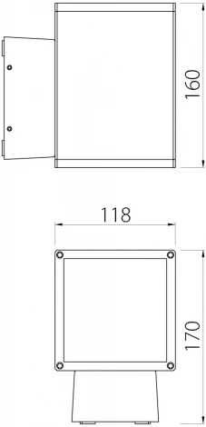 Настенный светильник светодиодный IP65 Elstead Dwell NC-803481-DG (220V)