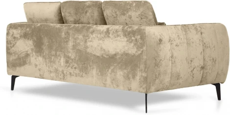 Диван Amsterdam трехместный ОГОГО (арт.786594), (Велюр,Ткань/Бежевый)