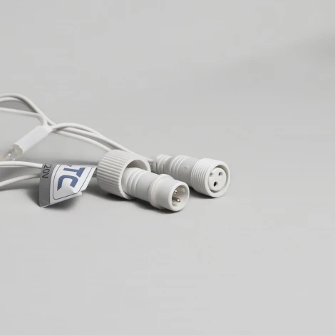 Гирлянда Бахрома 3,1 x 0,5 м желтая с мерцанием белого диода 220В, 120 LED, провод белый каучук, IP65 Laitcom LL120BLW-8-2Y