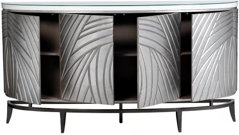 Комод серебристый с декором 182*41*97см Garda Decor арт.ART-2932