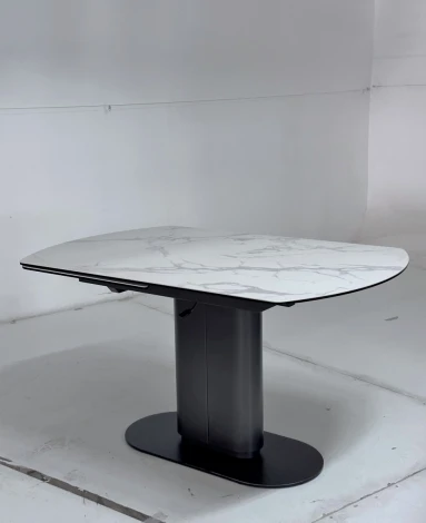 Стол KAI 140 KL-117 поворотная система раскладки, итальянская керамика / Темно-серый / Черный М-City