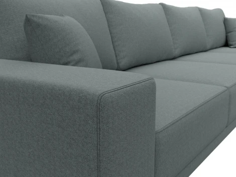 Диван прямой Льюес Лонг (Серый/Рогожка) Лига Диванов арт.124253