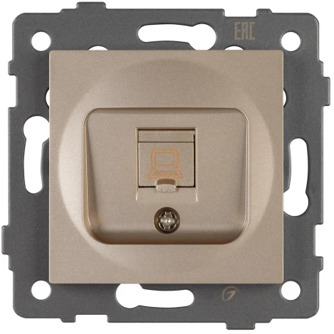 Механизм компьютерной розетки SCT-MPC1-PL-GD-V (RJ-45, CAT6) (Arlight) 049849