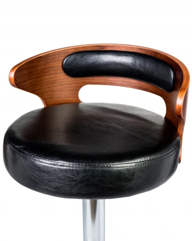 Набор 2 шт стул барный DOBRIN FRED (коричневое дерево, чёрный)